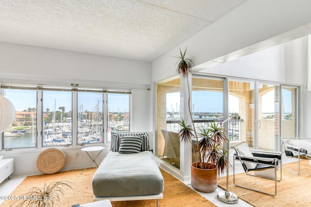 3115 Harbor Dr, Saint Augustine, FL 32084 - sitting room featuring plenty of natural light and a textured ceiling