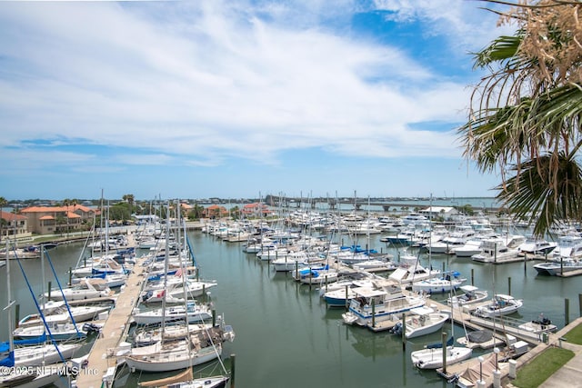 3115 Harbor Dr, Saint Augustine, FL 32084 - water view featuring a marina and a dock