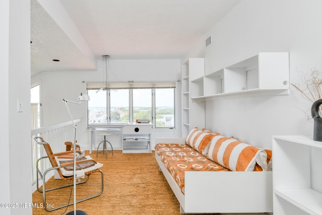3115 Harbor Dr, Saint Augustine, FL 32084 - living room with a textured ceiling and carpet