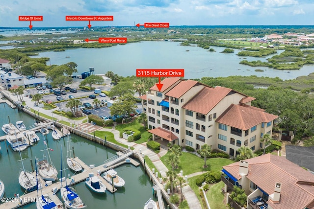 3115 Harbor Dr, Saint Augustine, FL 32084 - drone / aerial view of a large body of water