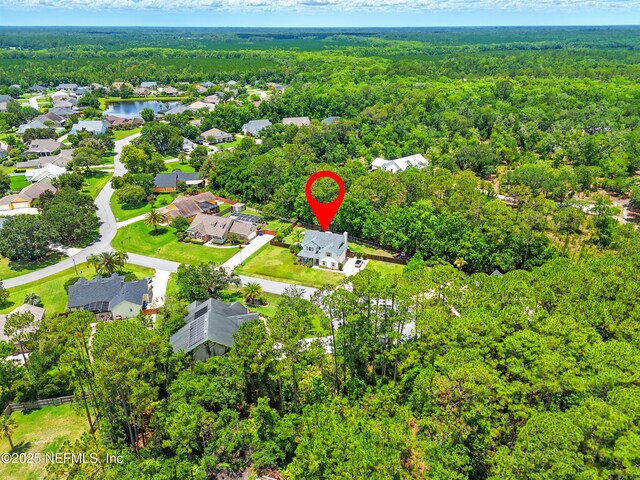 309 Elza Ln, Saint Augustine, FL 32086 - aerial overview of property's location featuring a forest and nearby suburban area