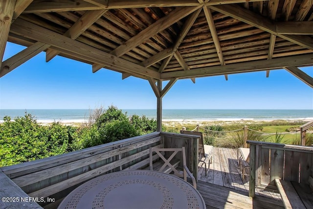 1185 Beach Walker Rd Unit 1185, Fernandina Beach, FL 32034 - wooden terrace with view of water and beach
