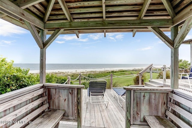 1185 Beach Walker Rd Unit 1185, Fernandina Beach, FL 32034 - deck with view of water and beach