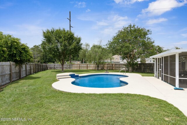 2000 Belhaven Dr, Orange Park, FL 32065 - view of pool featuring a sunroom and a patio
