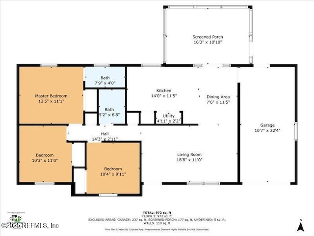 2704 Tina Ln, Middleburg, FL 32068 - floor plan / room layout
