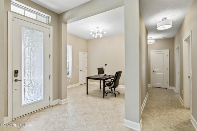 117 S Durbin Pkwy, Saint Johns, FL 32259 - entryway with light tile patterned floors, plenty of natural light, baseboards, and a textured ceiling