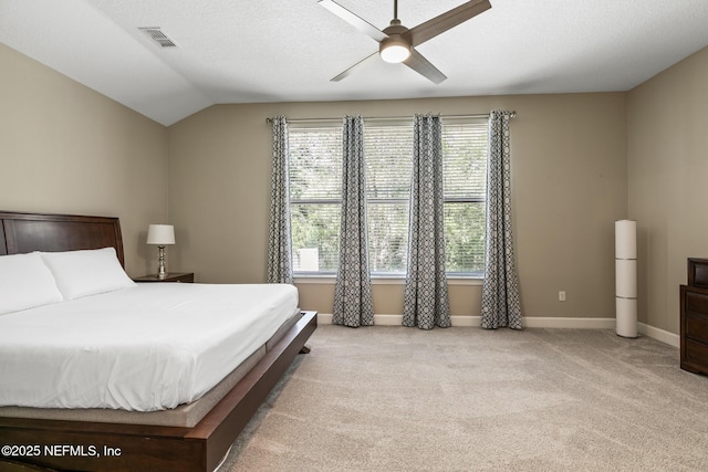 117 S Durbin Pkwy, Saint Johns, FL 32259 - bedroom featuring light carpet, baseboards, vaulted ceiling, and a ceiling fan