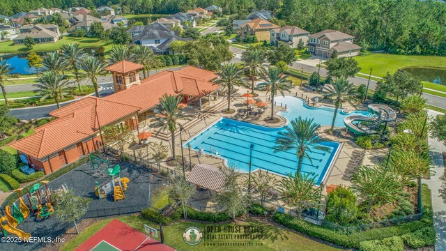 117 S Durbin Pkwy, Saint Johns, FL 32259 - aerial perspective of suburban area featuring a pool area and a large body of water