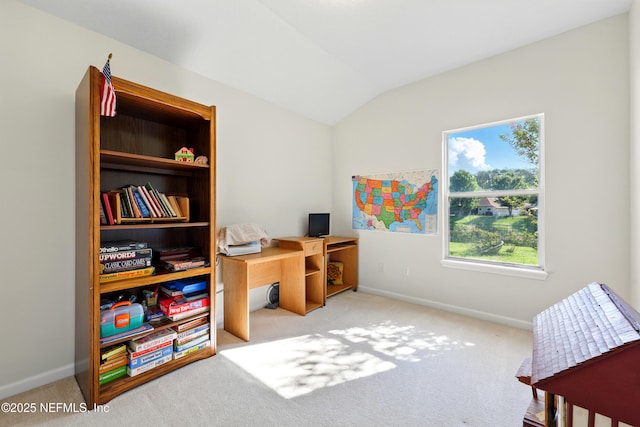 372 Johns Creek Pkwy, Saint Augustine, FL 32092 - carpeted office with lofted ceiling and baseboards