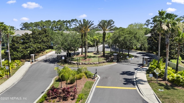 13808 Herons Landing Way Unit 8, Jacksonville, FL 32224 - view of asphalt street featuring a gate, curbs, a gated entry, and sidewalks