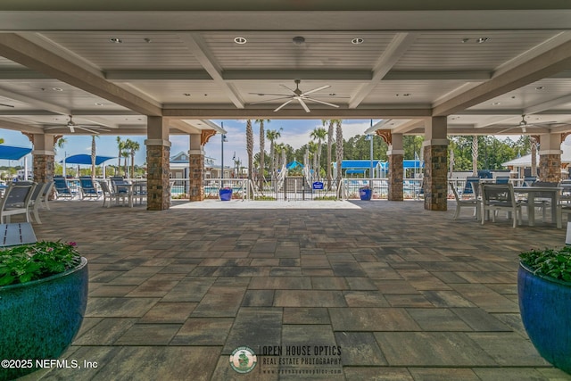 712 Cherry Elm Dr, Saint Augustine, FL 32092 - view of patio with ceiling fan and outdoor dining space