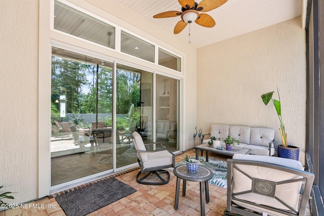 33 Tinker Ct, Fruit Cove, FL 32259 - view of patio with an outdoor hangout area and ceiling fan