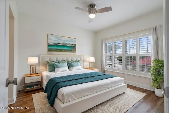 12 Flagler Blvd Unit A203, Saint Augustine, FL 32080 - bedroom with wood finished floors, baseboards, and a ceiling fan