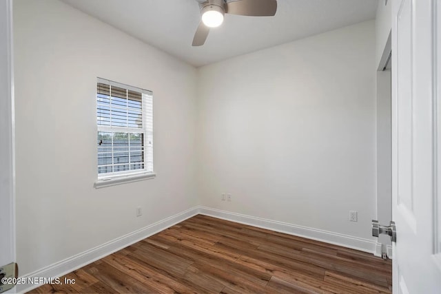 12 Flagler Blvd Unit A203, Saint Augustine, FL 32080 - unfurnished room with dark wood finished floors, baseboards, and ceiling fan