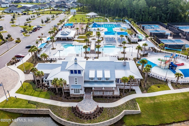 121 Thistleton Way, Saint Augustine, FL 32092 - bird's eye view of a pool area