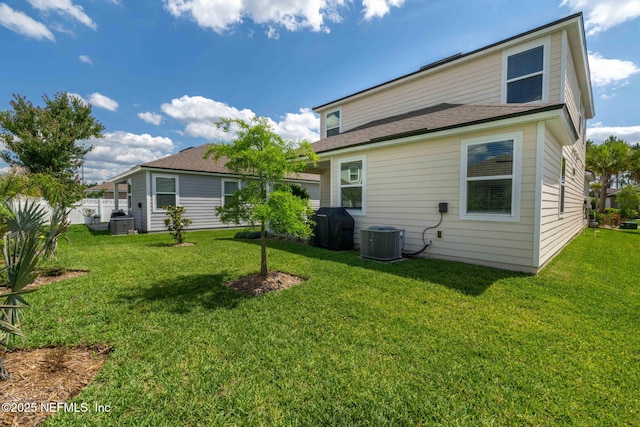 121 Thistleton Way, Saint Augustine, FL 32092 - back of property with central AC and a lawn