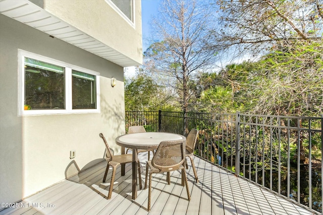 415 Seminole Rd, Atlantic Beach, FL 32233 - wooden terrace featuring outdoor dining area
