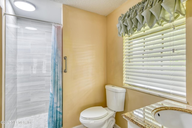 122 Raintree Woods Trl, Palatka, FL 32177 - full bathroom with a shower stall, toilet, vanity, and a textured ceiling