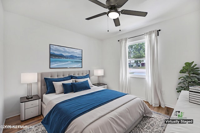 822 Valnera Ct, Saint Augustine, FL 32086 - bedroom featuring wood finished floors, baseboards, and a ceiling fan