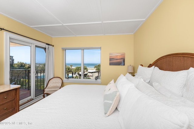 1829 Turtle Dunes Pl Unit 1829, Fernandina Beach, FL 32034 - bedroom featuring access to outside and a water view