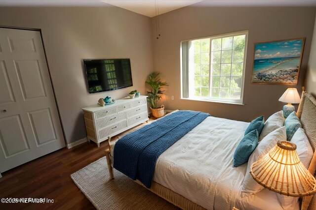 520 Florida Club Blvd Unit 202, Saint Augustine, FL 32084 - bedroom with dark wood-type flooring and baseboards