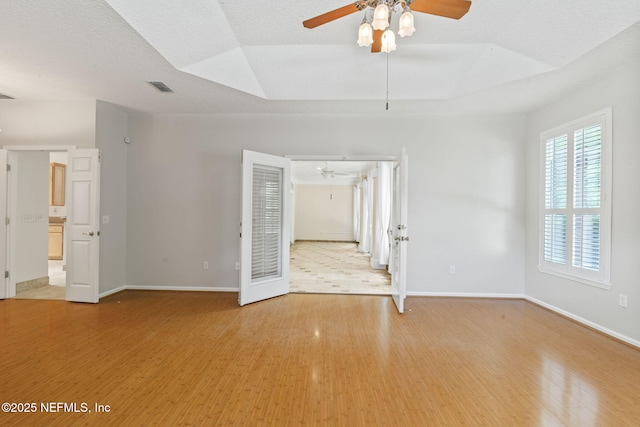 2305 Range Crescent Ct, Fleming Island, FL 32003 - empty room with ceiling fan, light wood-style floors, and baseboards