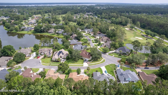 2305 Range Crescent Ct, Fleming Island, FL 32003 - aerial overview of property's location featuring nearby suburban area, a large body of water, and a local golf course