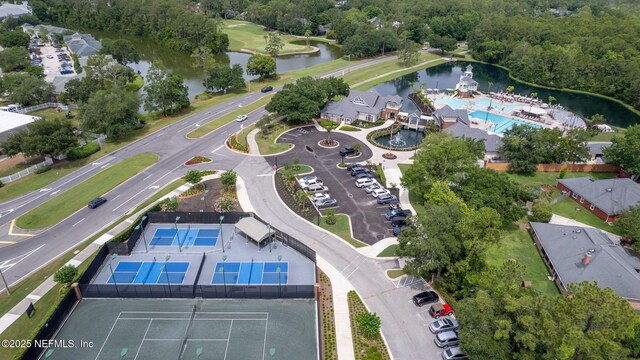 2305 Range Crescent Ct, Fleming Island, FL 32003 - aerial view of property's location featuring a large body of water and a pool area