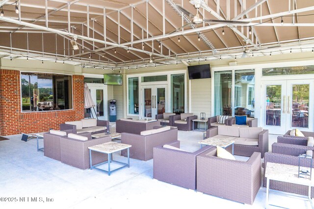 2305 Range Crescent Ct, Fleming Island, FL 32003 - view of patio with french doors and outdoor lounge area