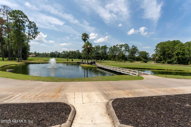 2305 Range Crescent Ct, Fleming Island, FL 32003 - surrounding community featuring a water view and a lawn