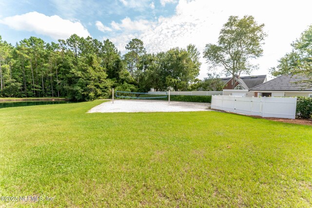 2305 Range Crescent Ct, Fleming Island, FL 32003 - view of yard featuring volleyball court and a water view