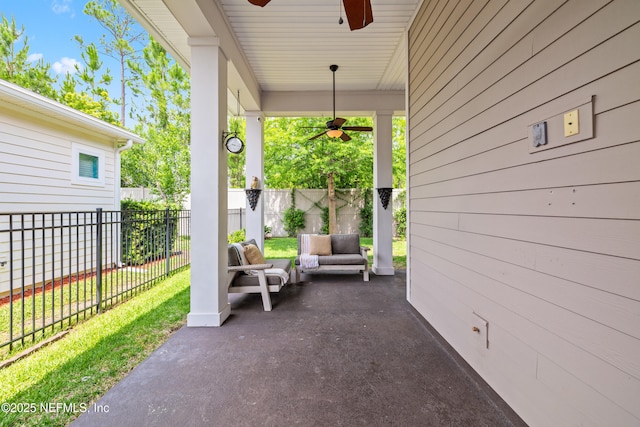 80 Atlas Dr, Saint Augustine, FL 32092 - view of patio featuring a ceiling fan