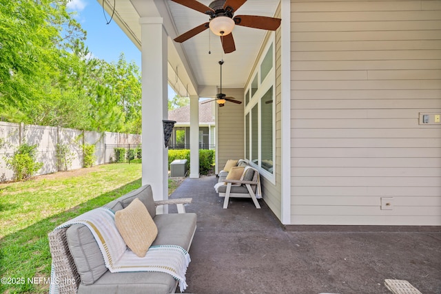 80 Atlas Dr, Saint Augustine, FL 32092 - view of patio / terrace with ceiling fan