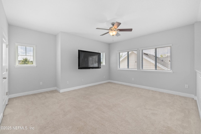 80 Atlas Dr, Saint Augustine, FL 32092 - unfurnished room featuring a ceiling fan, light colored carpet, and baseboards