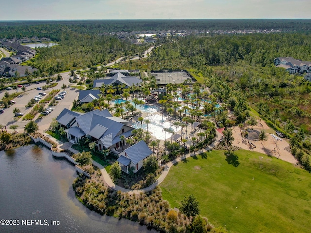 80 Atlas Dr, Saint Augustine, FL 32092 - view of property location featuring a heavily wooded area, a nearby body of water, and nearby suburban area