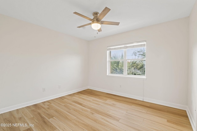 104 Laguna Villas Blvd Unit F33, Jacksonville Beach, FL 32250 - unfurnished room with baseboards, light wood-style flooring, and ceiling fan
