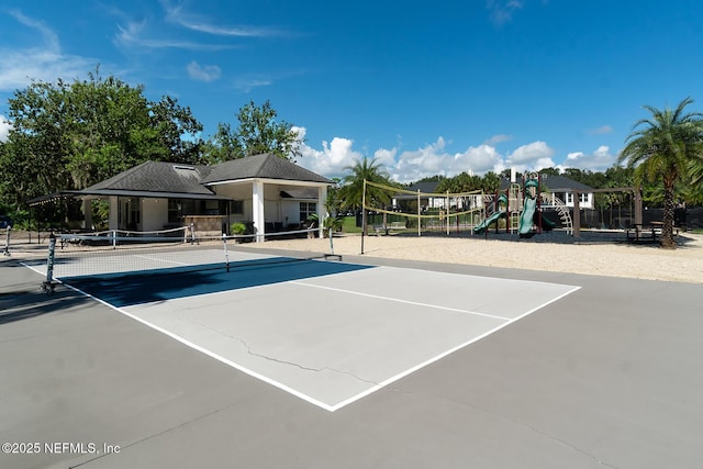 3653 Oglebay Dr, Green Cove Springs, FL 32043 - view of tennis court with volleyball court