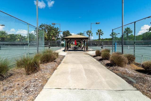 3653 Oglebay Dr, Green Cove Springs, FL 32043 - view of tennis court featuring a gazebo