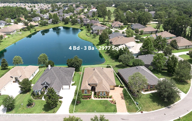 3653 Oglebay Dr, Green Cove Springs, FL 32043 - aerial view of residential area featuring a nearby body of water and property parcel outlined