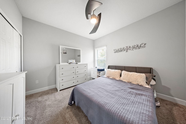 212 Foxcross Ave, Saint Johns, FL 32092 - bedroom featuring carpet flooring, baseboards, ceiling fan, and a closet