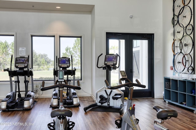 212 Foxcross Ave, Saint Johns, FL 32092 - workout area featuring wood finished floors and baseboards