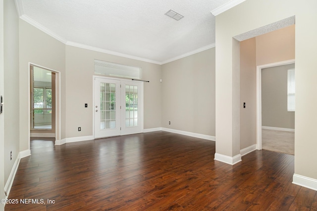 12373 Shell Beach Trl, Jacksonville, FL 32246 - unfurnished room featuring dark wood-style floors and ornamental molding