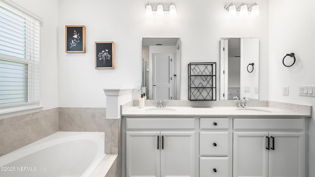154 Pine Candle Way, Saint Augustine, FL 32092 - full bathroom with double vanity and a garden tub