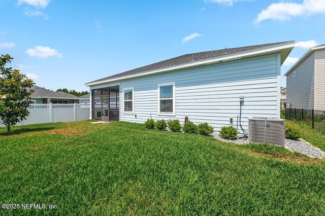 154 Pine Candle Way, Saint Augustine, FL 32092 - back of property with central AC unit and a sunroom