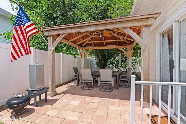 536 14th Ave N, Jacksonville Beach, FL 32250 - view of patio / terrace featuring a gazebo and outdoor dining area