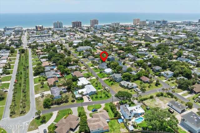 536 14th Ave N, Jacksonville Beach, FL 32250 - aerial view of property and surrounding area featuring a nearby body of water and nearby urban area