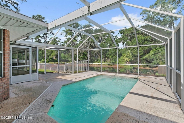 12142 Corner Oaks Dr, Jacksonville, FL 32223 - swimming pool featuring a patio and a lanai