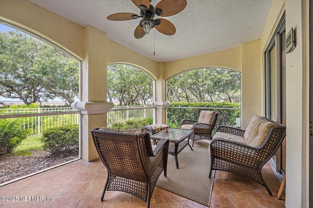 215 S Ocean Grande Dr Unit 105, Ponte Vedra Beach, FL 32082 - sunroom / solarium with ceiling fan and plenty of natural light