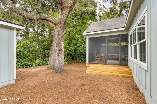 22 N 17th St, Amelia Island, FL 32034 - view of yard featuring a sunroom