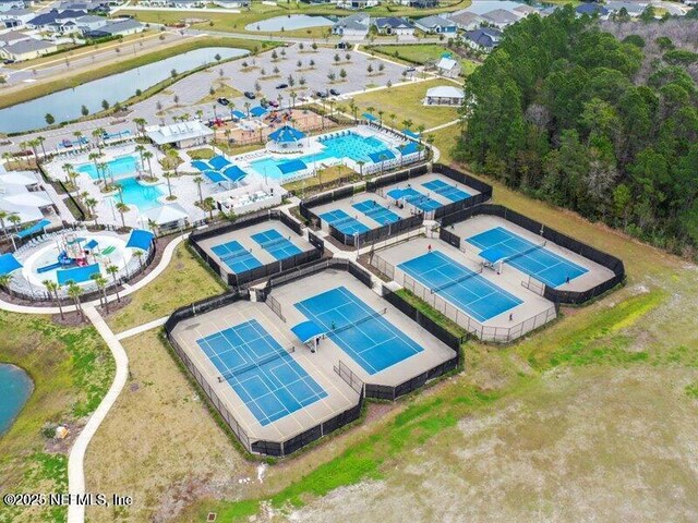 285 Greenway Ln, Saint Augustine, FL 32092 - aerial view of a pool and a large body of water